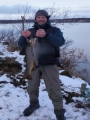 Perhokalastusta Corotj�rvell� (-12 �C)